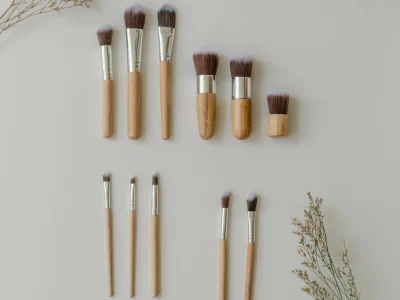 Kit brochas de maquillaje sustentables de bambú